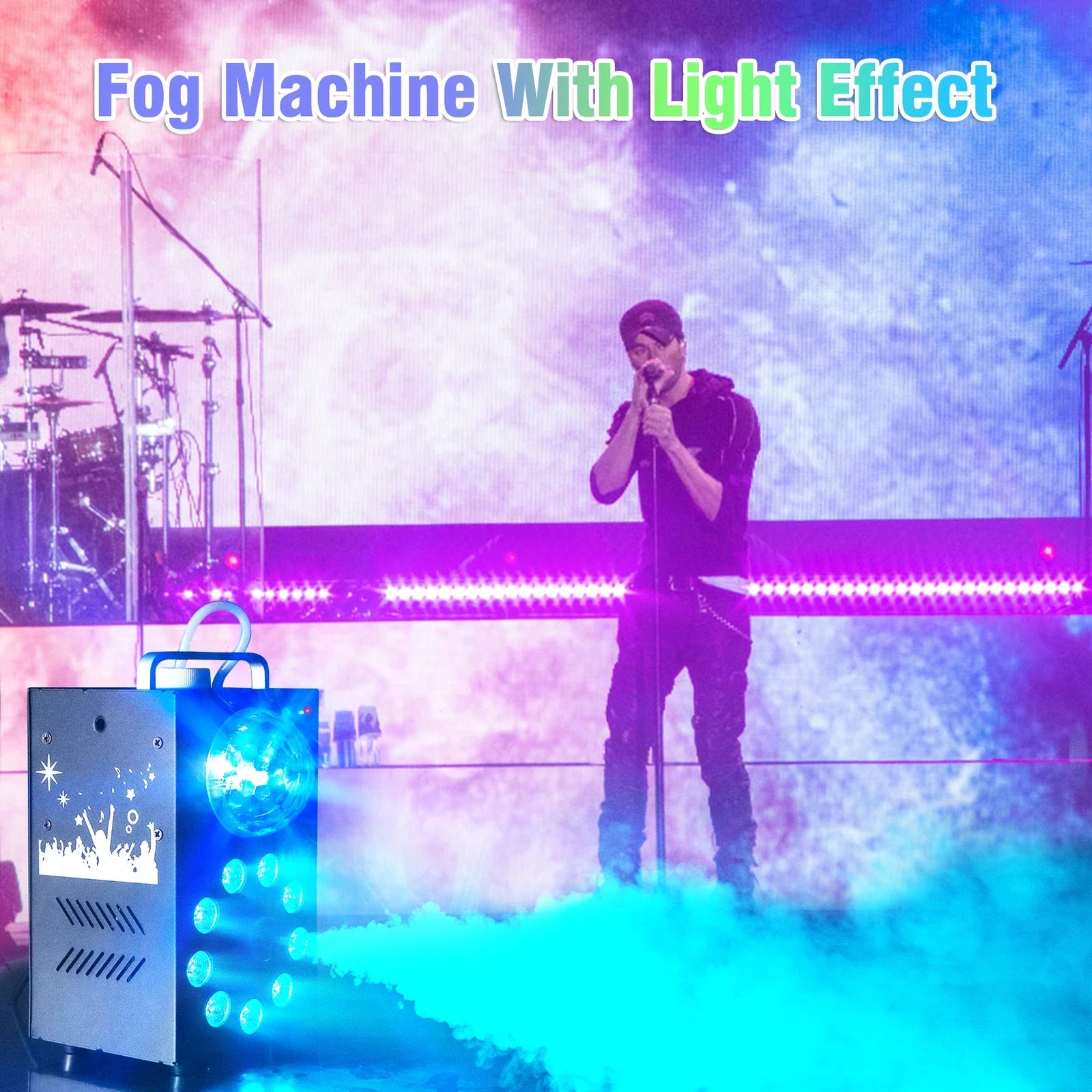 700W Fog Machine with 9 LED Disco Light — Stage Smoke Effect UAE