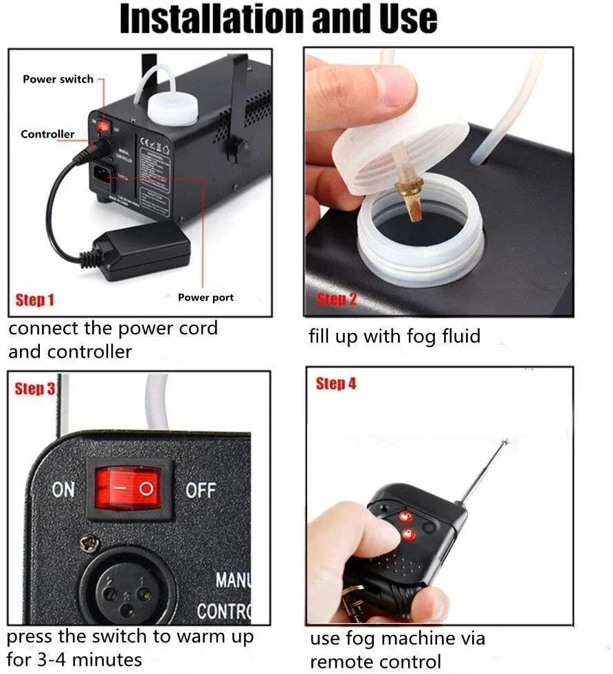 900W RGB LED Fog Machine — Party & Event Smoke Machine UAE