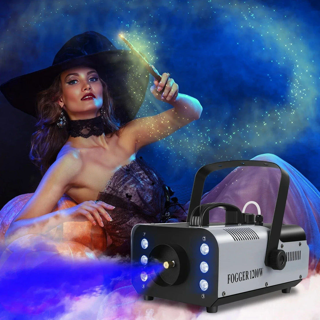 1200W RGB Fog Machine with Remote Control — DJ Stage Weddings UAE