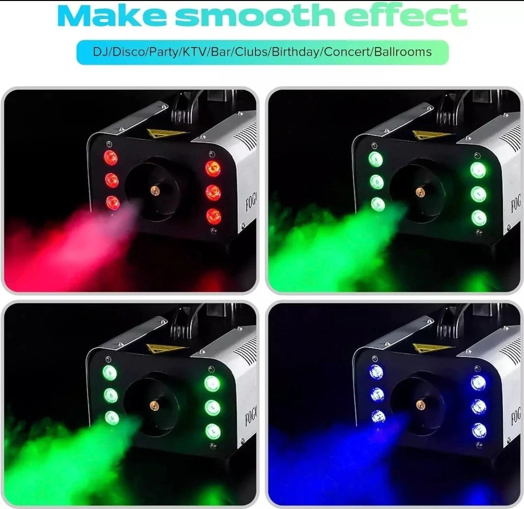1200W RGB Fog Machine with Remote Control — DJ Stage Weddings UAE